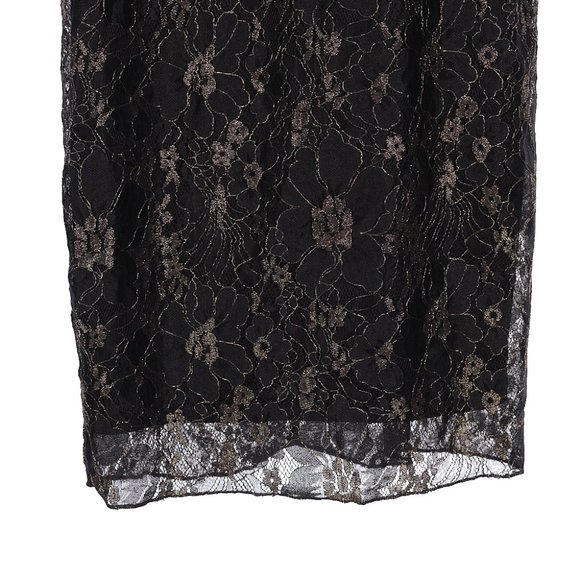 Lulu's Shine in the night Gold Black Lace Dress Medium NWT - Picture 6 of 11